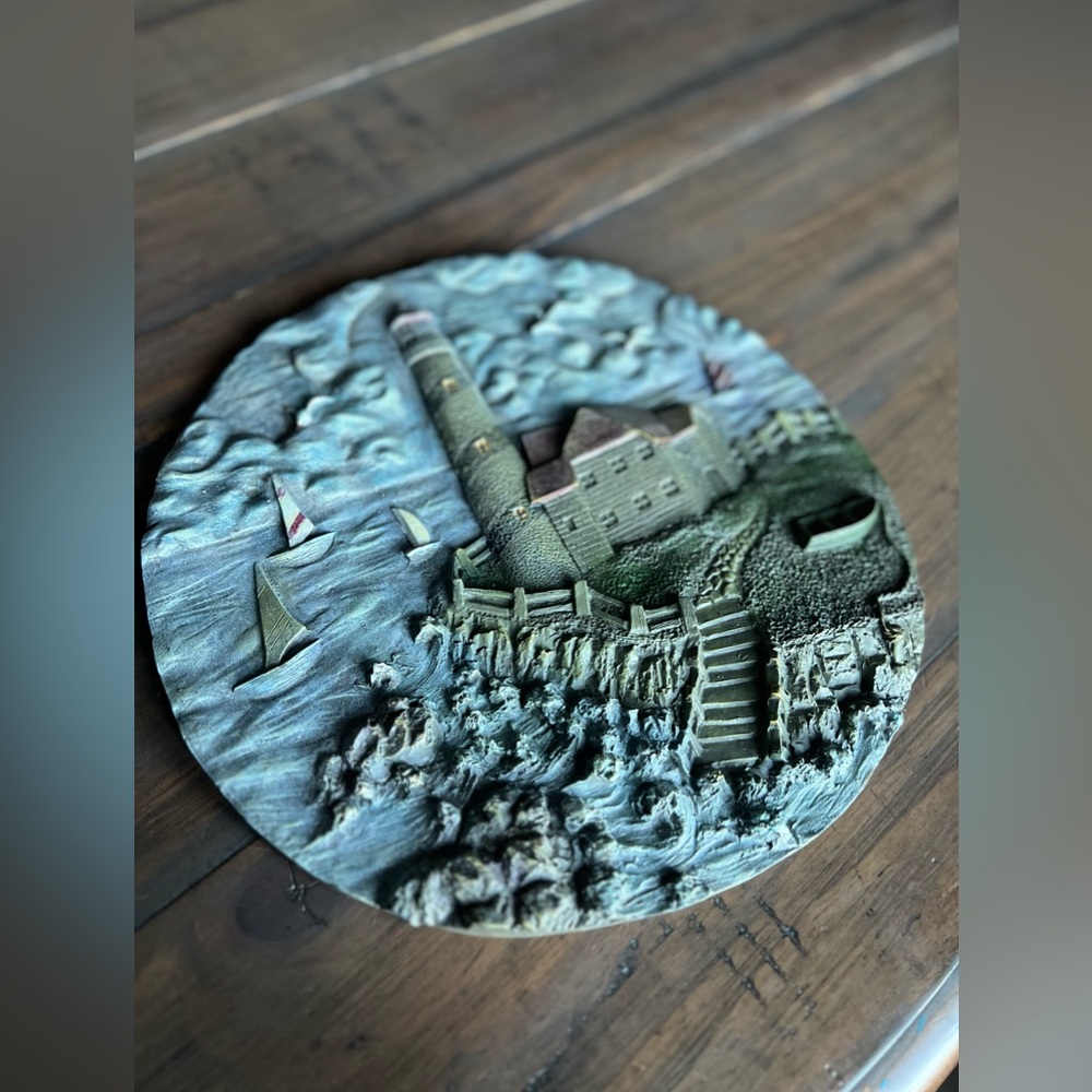 Lighthouse circle wall plaque (*B)